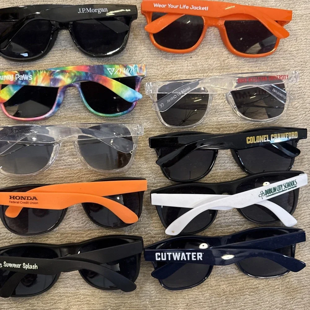Lot of 20 NEW Logo Sunglasses: Limited Offer-Multiple Colors-Men/Women-NWT